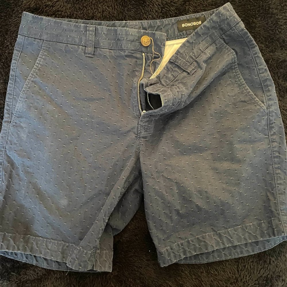 Bonobos Navy Shorts Dotted Pattern (Size 31 M)